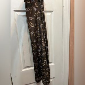 Laura Tyler Brown Floral Slip Skirt, Long, Size P/L (Petite Large)